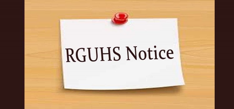 RGUHS Circular for Online Classes